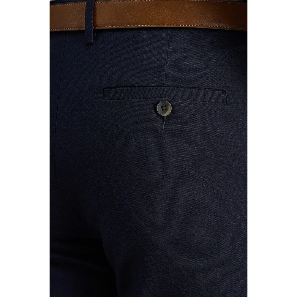 J.M. Haggar Men's Premium Stretch Classic Fit Flat Front Suit Pants 44W 29L Navy